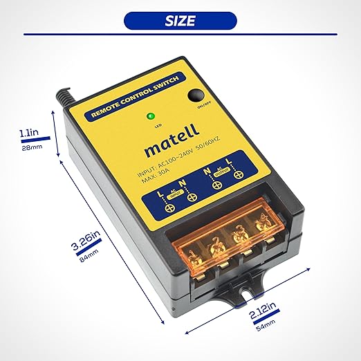 Wireless Remote Control Switch AC 110V/120V/220V/240V 30A Relay RF Remote - Image 2