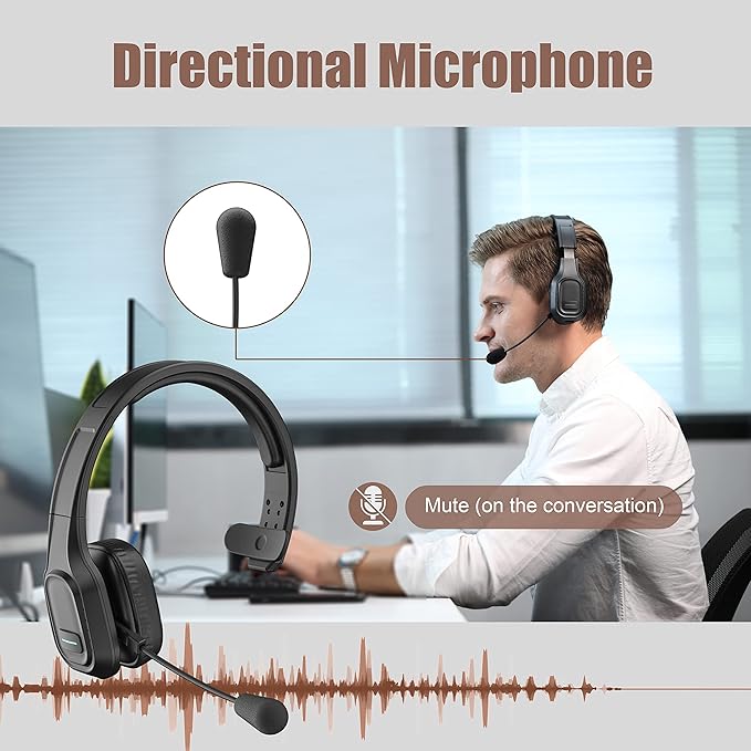 COMEXION Trucker Bluetooth Headset V5.0, Wireless Headset - Image 6