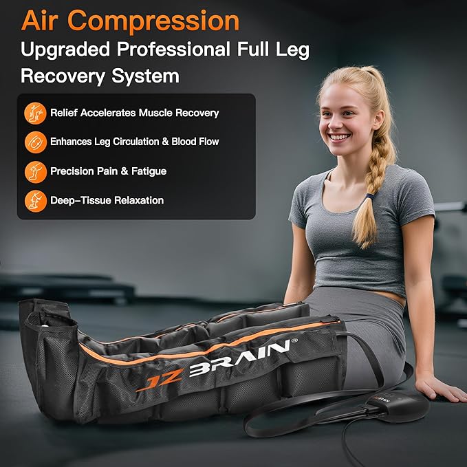 Air Compression Leg Recovery Boots : Dual-Power Sequential Compression System - Image 2