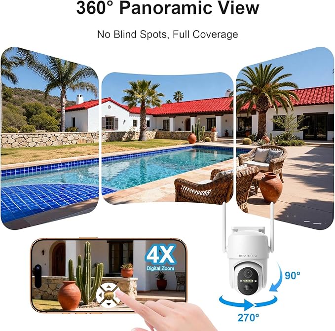 HOSAFE.COM Cameras for Home Security Outdoor, WiFi Outdoor Camera Wireless - Image 3