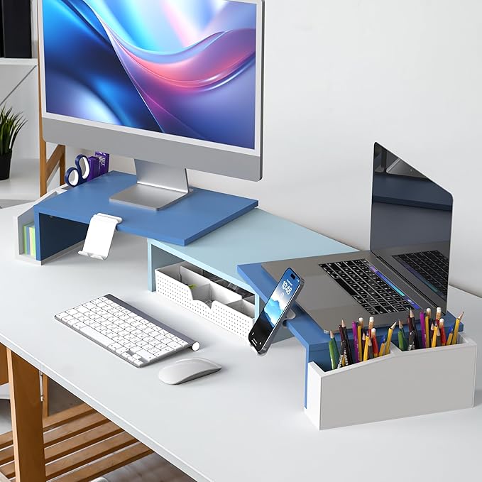 Simple Houseware Desk Dual Monitor Stand Riser - Image 6