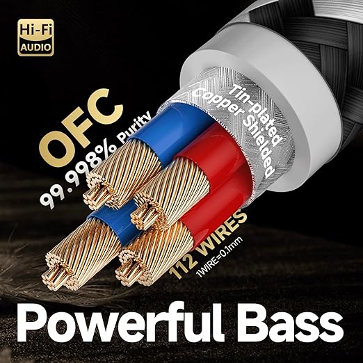 TODN RCA Cables Audiophile Male to Male Stereo Shielded HiFi OFC RCA Cable - Image 2