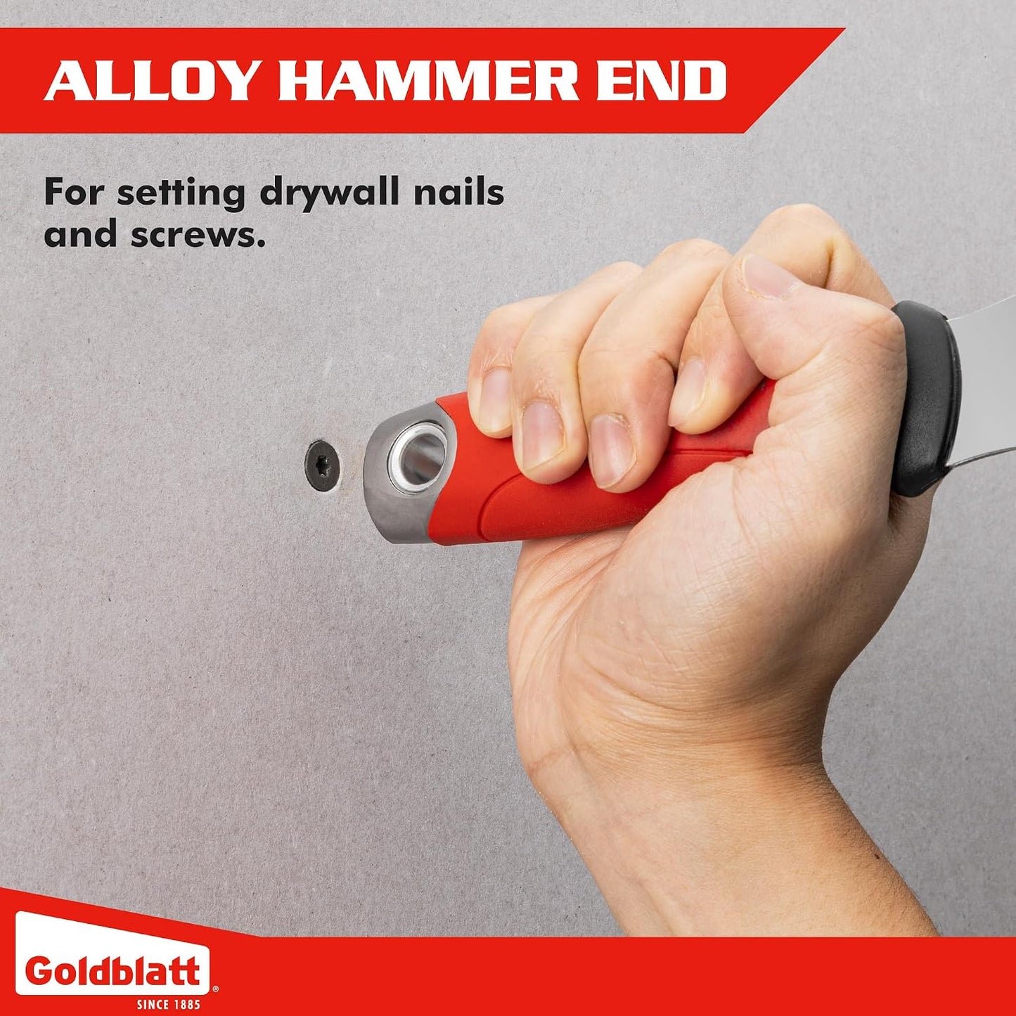 Goldblatt 9-in-1 Paint Scraper Tool, Stainless Steel Putty Knife Scraper | Paint Removal and Surface Cleaning, Paint Roller Cleaner, Wood Filler Spatula, Opener & Hammer End, for Drywall, Wood