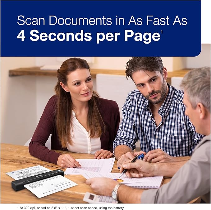 Epson Workforce ES-60W Wireless Portable Sheet-fed Document Scanner - Image 3