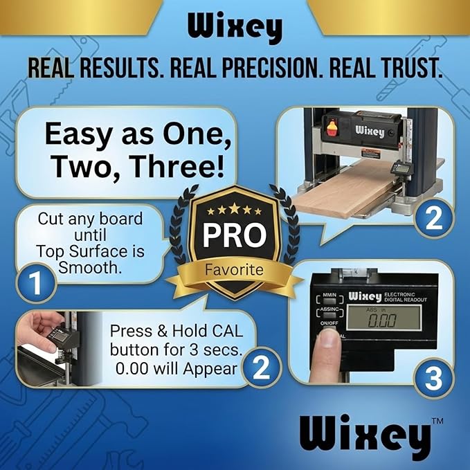 Wixey Digital Planer Gauge – Electronic Digital Readout & Thickness Measuring - Image 7