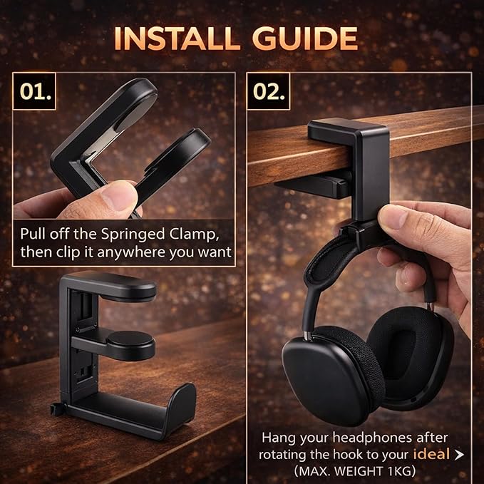 EURPMASK Rotating Headphone Stand - Image 5