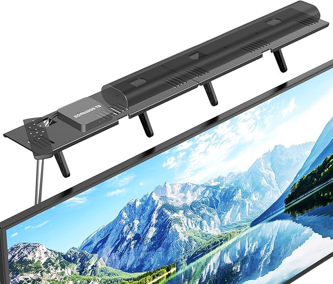 Soundbar Mount, No Drilling Steel TV Top Shelf Fits Most of Sound Bars Up to 15 by CUISIBOT