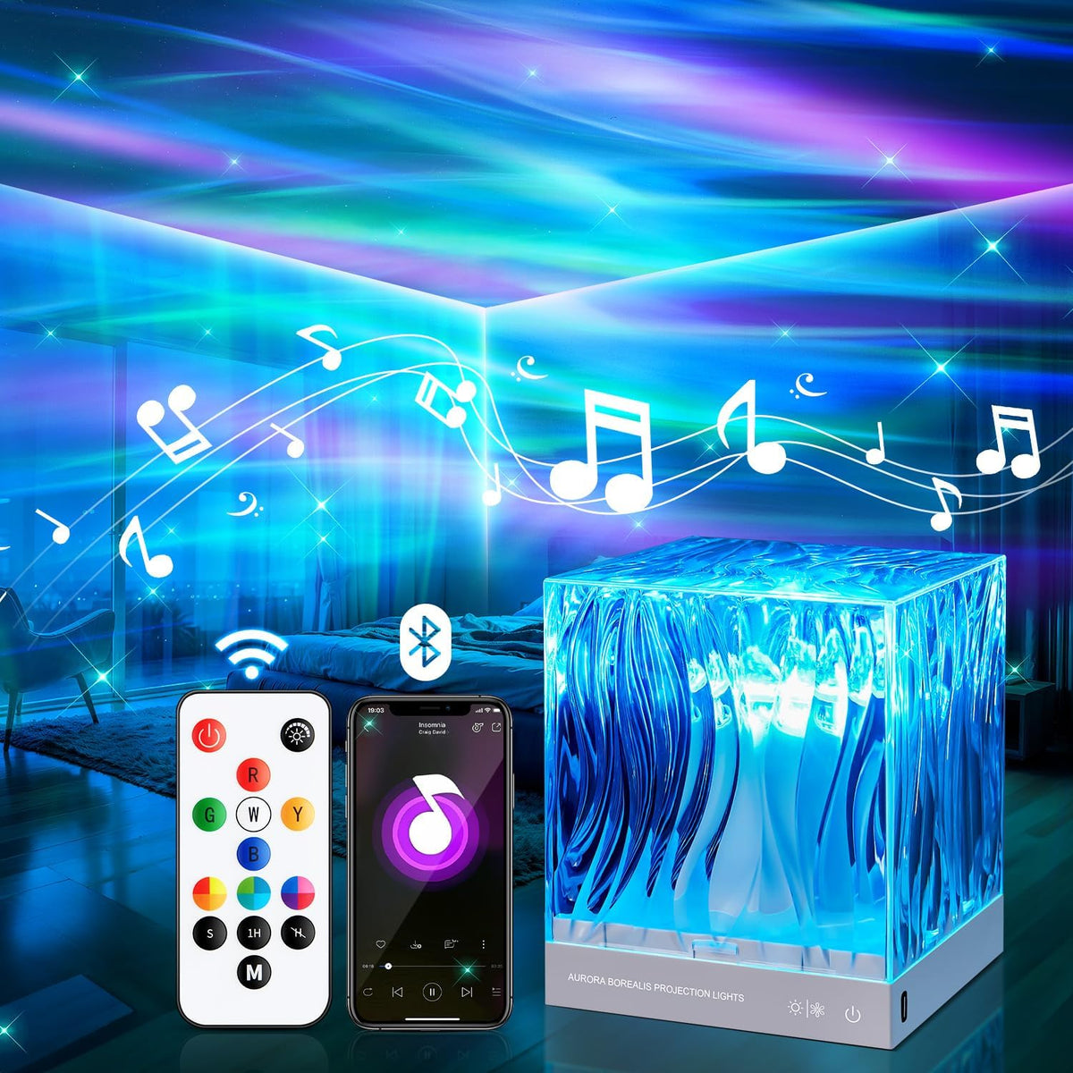PIKOY Shower Lamp Shower Lights White Noise Sound Machine