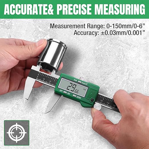 SK 6-Inch Digital Calipers, Vernier Caliper - Image 6