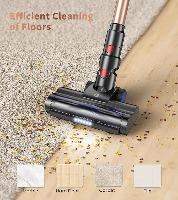 NADALY Cordless Vacuum Cleaner, 500W 40KPA Stick Vacuum - Image 3