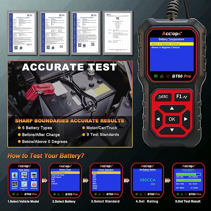 Acclope BT60 Pro Car Battery Tester - Image 11