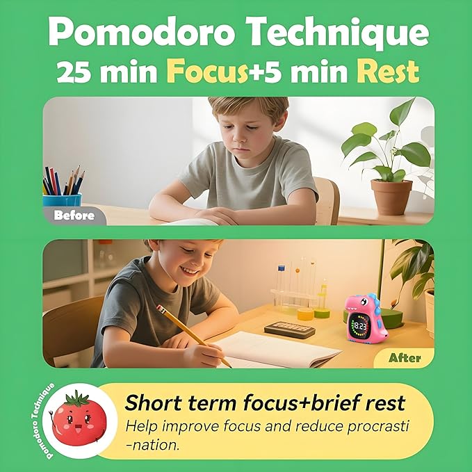 Doli Yearning Visual Timer for Kids, 99 Minute Digital Cute Kids Visual Timer - Image 4