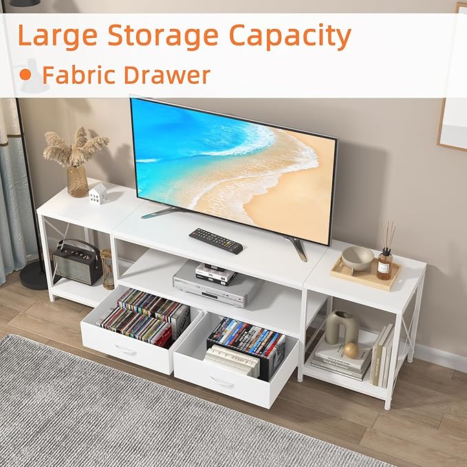 GYIIYUO TV Stand with Fabric Drawers - Image 4