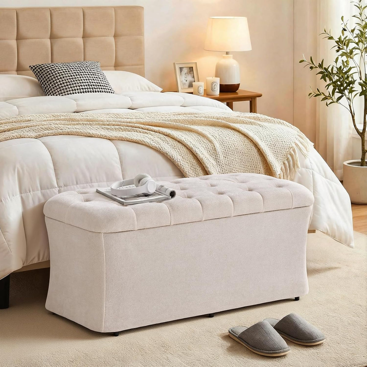 onbrill storage ottoman bench, end of bed bench, main product view
