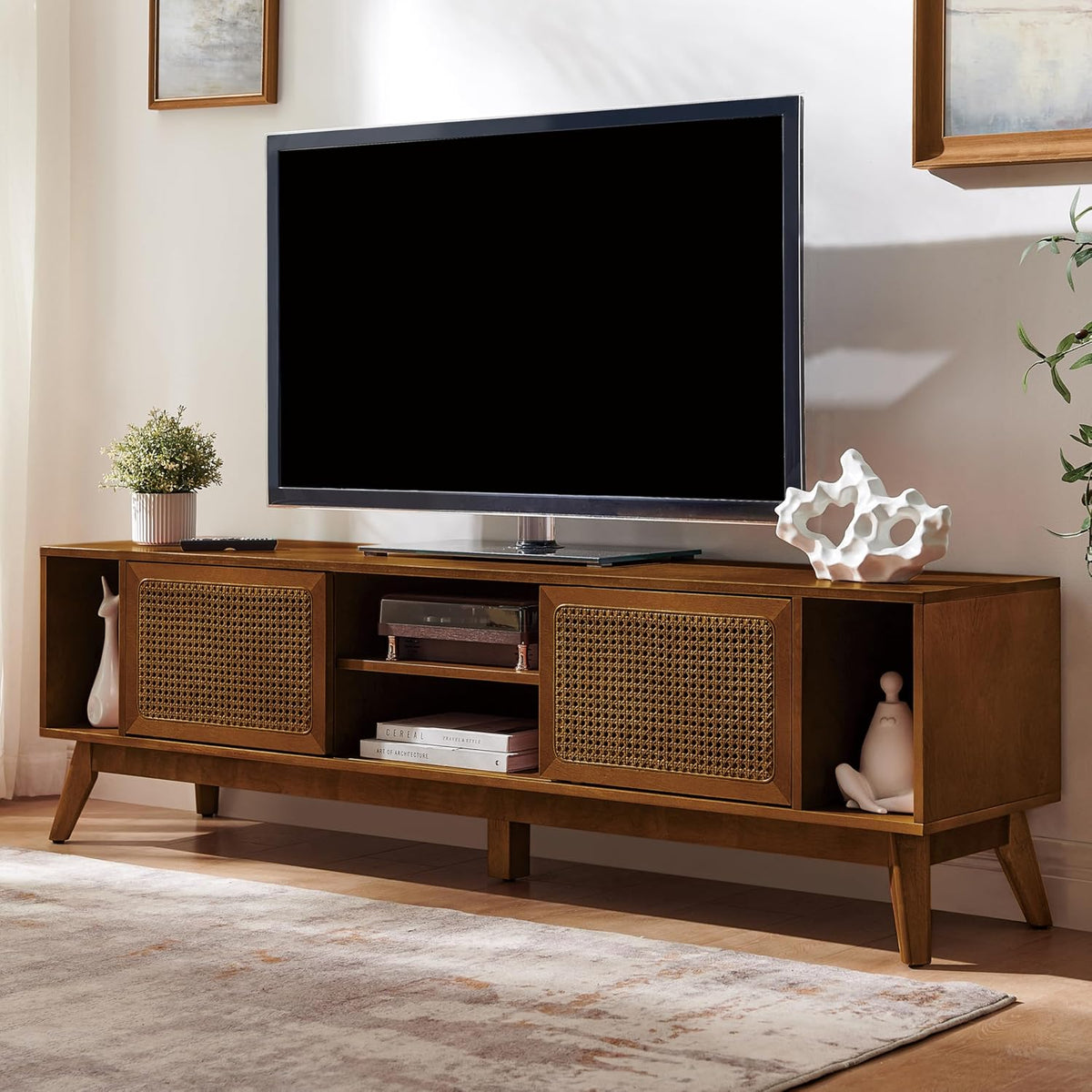 LKTART 68 Inch Mid Century Modern TV Stand