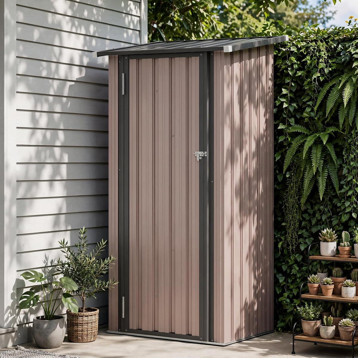 aoxun 3x2 ft outdoor storage shed, shed with, main product view