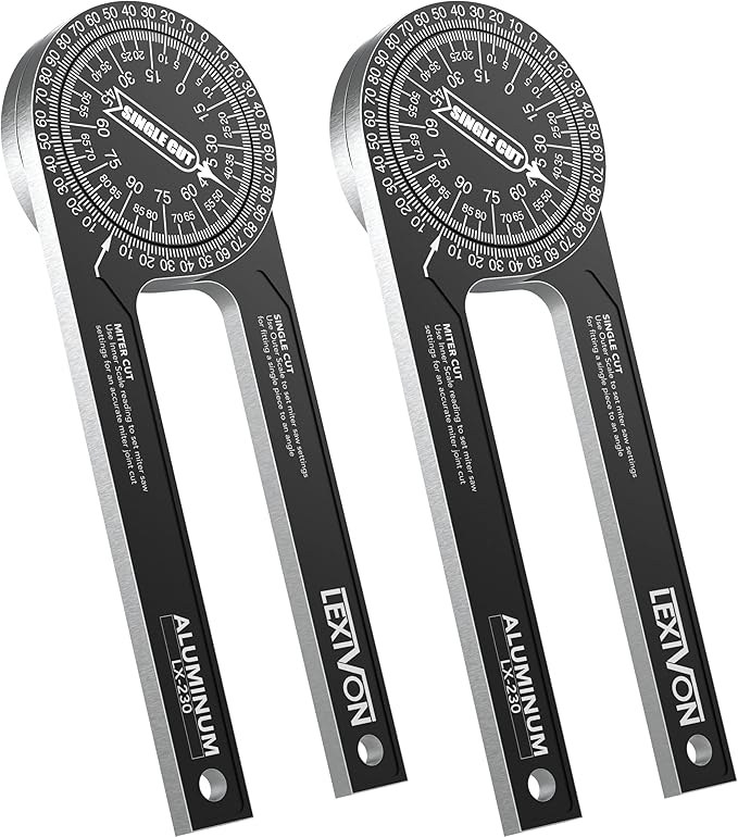 LEXIVON Aluminum Miter Saw Protractor | 7-Inch Rust Proof Angle Finder by LEXIVONTools