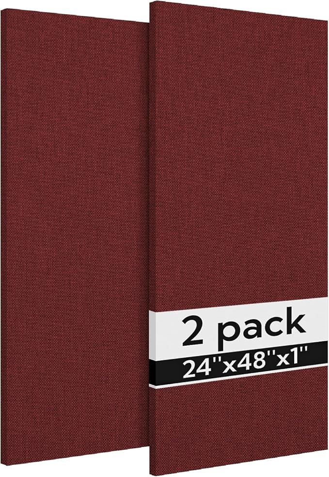 Olanglab Acoustic Panels 2 Pack, Fabric Wrapped Sound Proof Foam Panels by Olanglab