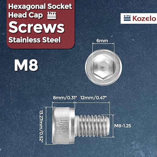 Kozelo 25pcs Socket Head Cap Screws - Image 2