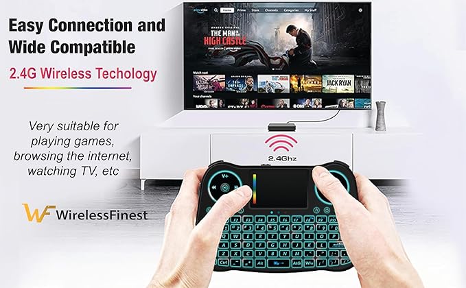 Wireless Mini Keyboard Remote Control Touchpad Mouse Combo Controller - Image 4