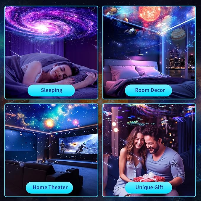 Star Projector, Galaxy Projector Upgraded Clear Lens, 10 Realistic Planetarium - Image 6