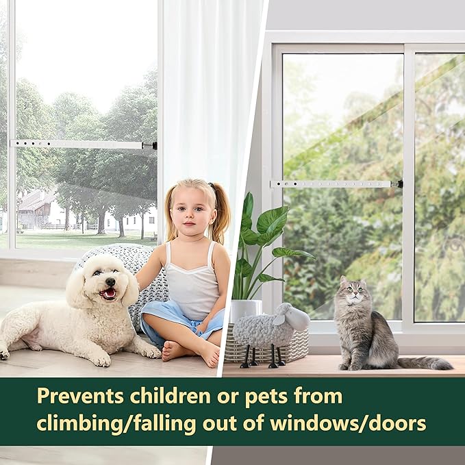 WooFog Window Security Bars Adjustable, Window Bars Security Inside Vertical - Image 4