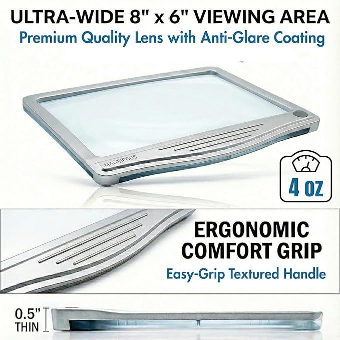 MagniPros 5X Large Ultra Bright LED Page Magnifier - Image 3