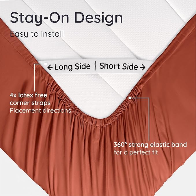 Bambaw 100% Viscose Derived from Bamboo Fitted Sheets King Size, Cooling Fitted - Image 5
