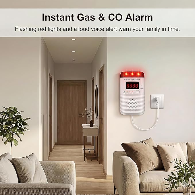 2 in 1 Gas and Carbon Monoxide Detector Plug in - Image 9