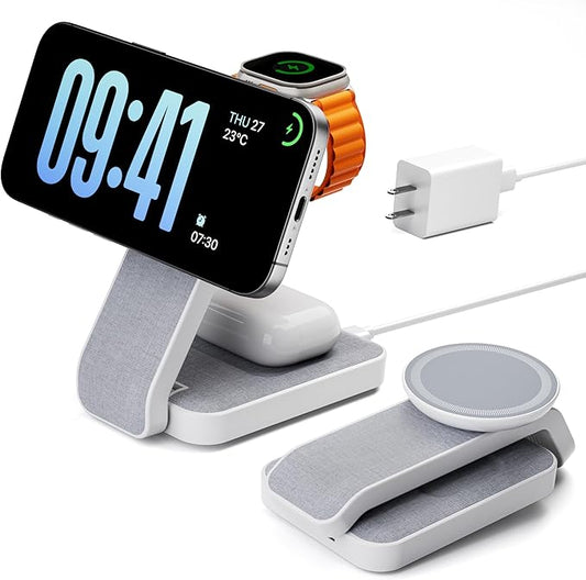 Eazpower 3 in 1 Foldable Wireless Travel Charging Station by eazpower