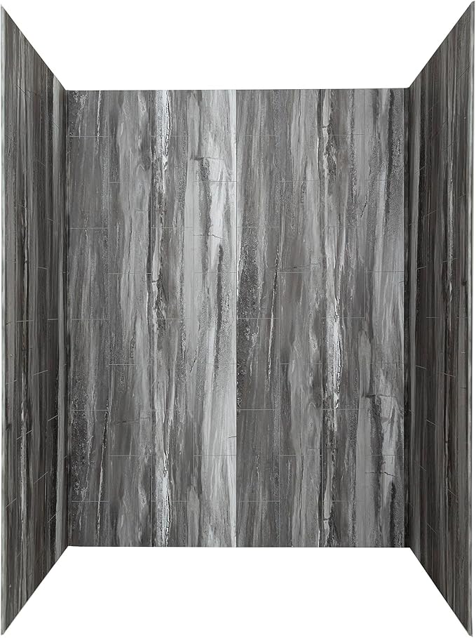 Palisade 78in x 60in x 30in Waterproof Vinyl Shower Surround Kit by PalisadeWallTilesandPlanks