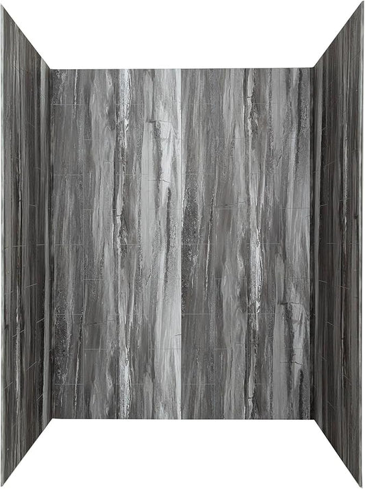 Palisade 78in x 60in x 30in Waterproof Vinyl Shower Surround Kit by PalisadeWallTilesandPlanks