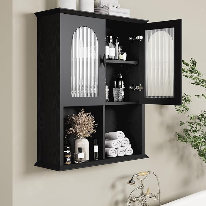 CJL Bathroom Wall Cabinet with Fluted Door, 23.6'' x 29.5'' Medicine Cabinet - Image 2