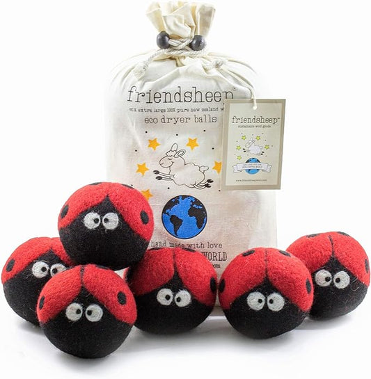 Friendsheep Wool Dryer Balls, Organic Reusable Fabric Softener Alternative by Friendsheep