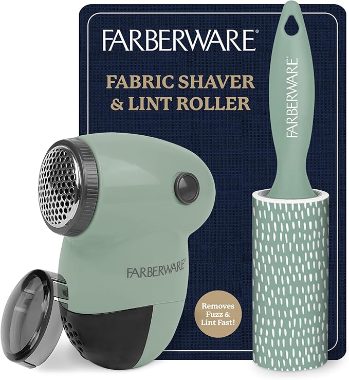 Farberware Fabric Shaver & Lint Remover Set – Battery Operated Sweater Shaver by BestBrands