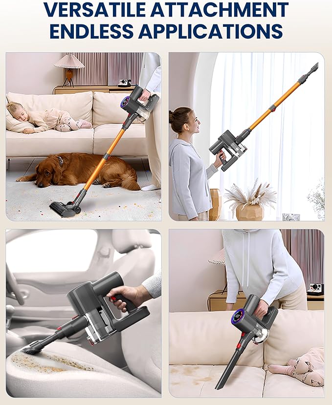 Zynet S8 Cordless Vacuum Cleaner, 500W/45KPA/40Mins Lightweight Stick Vacuum - Image 9