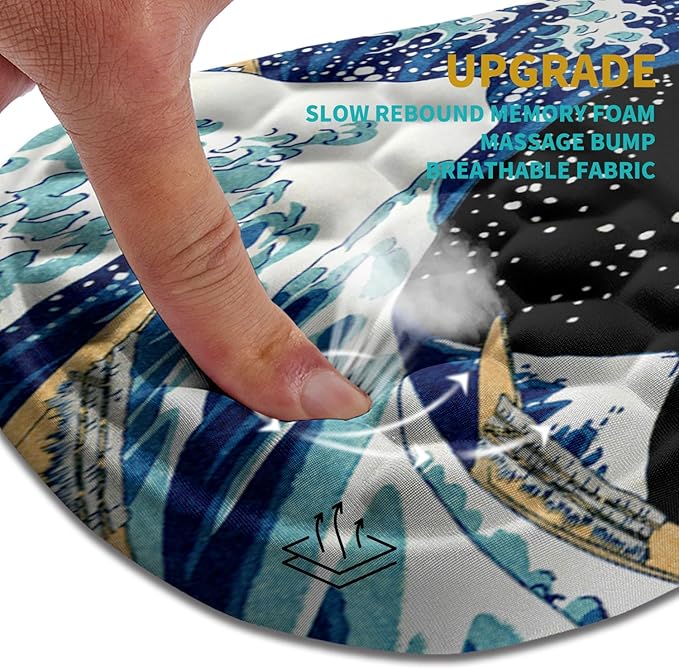 Hokafenle Ergonomic Mouse Pad Wrist Support, Wrist Rest Mousepad - Image 2