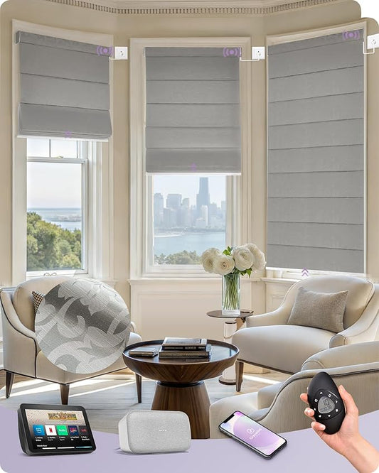 Graywind Smart Roman Shades Compatible by Graywindbeyondshading