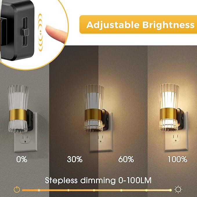 L LOHAS LED Night Light, Night Lights Plug into Wall, 3000K Soft Warm 0-100LM - Image 2