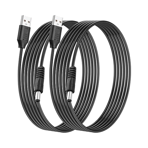SinLoon USB to DC 5.5x2.1mm Power Cord 5V3A 10FT, Pure Copper Core Stable 5V by SinLoon