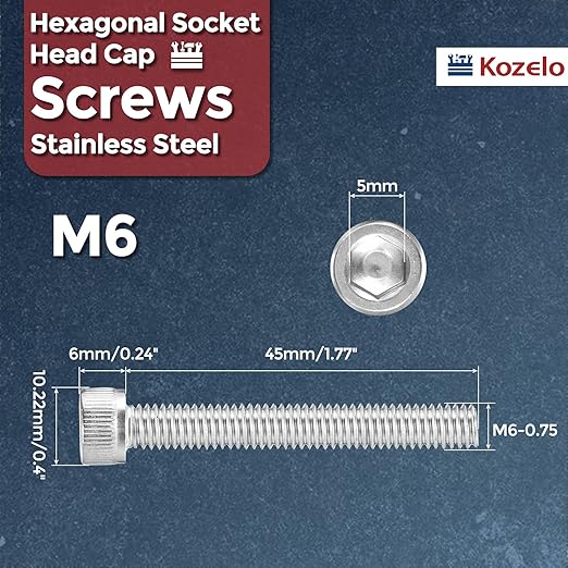 Kozelo 20pcs Socket Head Cap Screws - Image 2