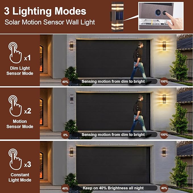 Oil Rubbed Bronze Solar Outdoor Wall Lights - Image 4