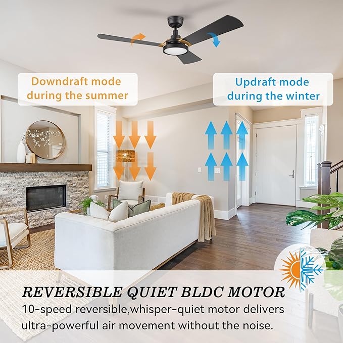 SMAAIR 52 Inch Smart Wifi Ceiling Fans - Image 7