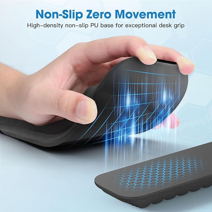 MEKASS Ergonomic Wrist Rest for Keyboard and Mouse, Soft Memory Foam Keyboard - Image 4