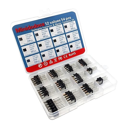 12 Values 54 Pcs Darlington Transistors Bipolar Power Transistor TIP31C TIP32C - Image 5