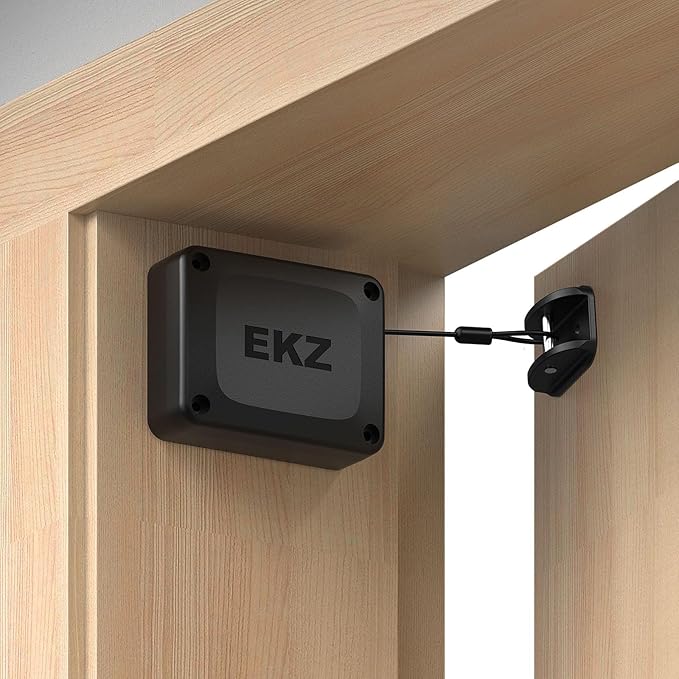 EKZ Retractable Automatic Door Closer – Fits Sliding Glass, Single & Double by EKZ