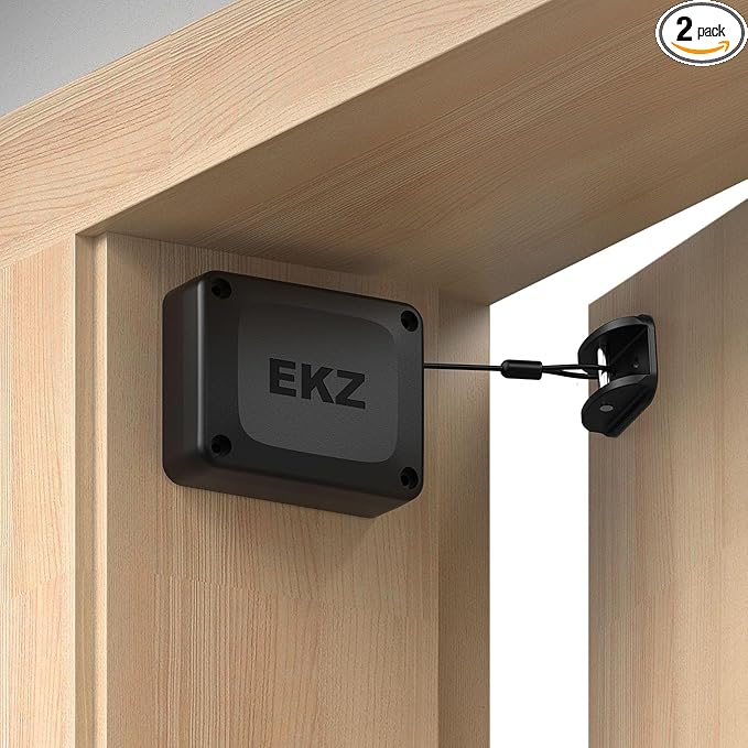 EKZ Retractable Cable Automatic Door Closer – Fits Sliding Glass, Single & by EKZ