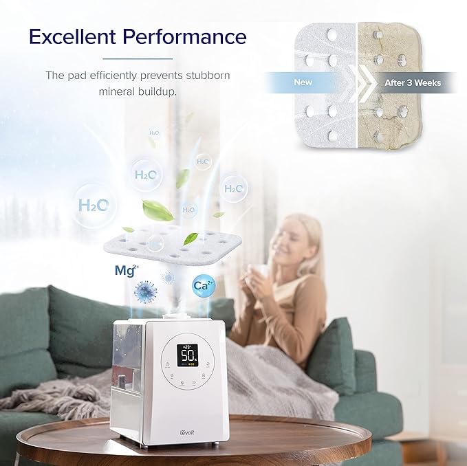 LEVOIT OasisMist Smart Cool and Warm Mist Humidifiers & Aroma Pads 16 Pack - Image 7