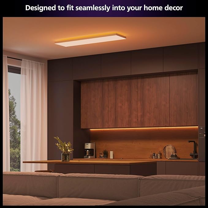 Philips Hue Datura Smart Ceiling Panel White & Color Light, Voice Control - Image 3