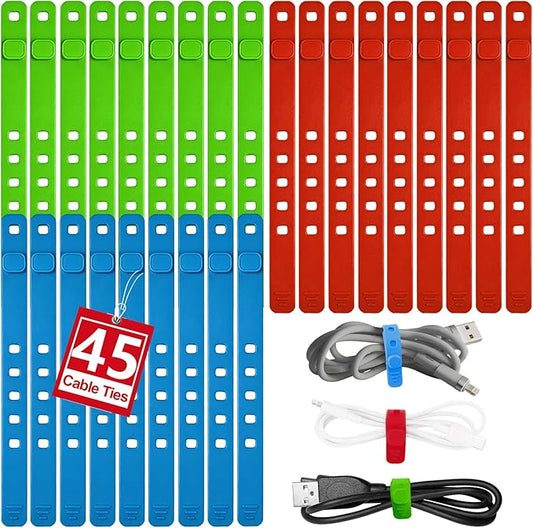 AROIC Reusable Silicone Cable Ties, Washable Cable Management by AROIC